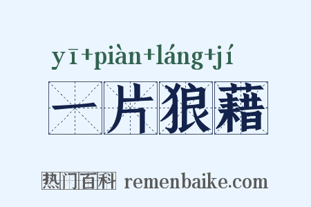 一片狼藉是什么意思的图片